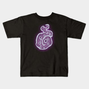 Ghost Flame Purple Kids T-Shirt